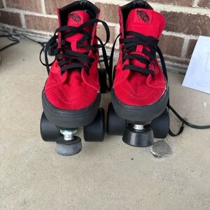 Custom Vans high top roller skates